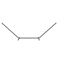 Outsunny Support Pied de hamac Structure Robuste métal époxy Noir dim. 3,60L x 0,92l x 1,12H m(m-10)