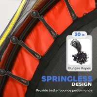 HOMCOM Kids Trampoline, with Safety Net, for Ages 3-10 Years(m-6)