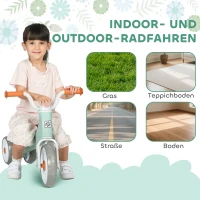 AIYAPLAY Toddler Balance Bike with No Pedal, 3 Silence Wheels for 12-36 Months Boys and Girls, Indoor Outdoor, Green(m-7)