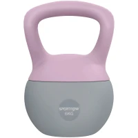SPORTNOW 6KG Soft Kettlebell, Kettle Bell with Non-Slip Handle for Home Gym, Weight Lifting, Strength Training, Purple/Grey(m-10)