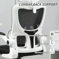 Vinsetto Ergonomic Office Chair, High Back Mesh Computer Desk Chair with Adjustable Headrest and Lumbar Support, Rotatable Armrests, Tilt Function for Home Office, Black(m-6)