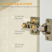 HOMCOM Kitchen Cupboard, Modern Kitchen Storage Cabinet with Shelves and Drawer, Free Standing Kitchen Units, 166 cm, White(m-6)