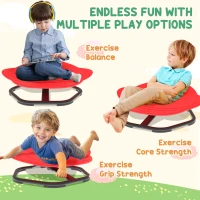 AIYAPLAY Planet-Shaped-kids Swivel Chair, Sensory Spinning Chair for Balance, Coordination Training, Red(m-4)