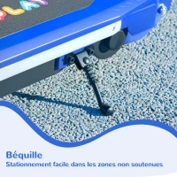 AIYAPLAY Trottinette électrique pour enfants 6-14 ans, vitesse maximale 10 km/h, lumières LED colorées, frein électrique, bleu(m-8)