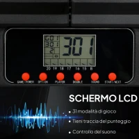 SPORTNOW Bersaglio Freccette Elettronico con 6 Freccette e Monitor LCD per 31 Giochi, 83x45x4 cm, Nero e Blu(m-5)