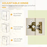 HOMCOM Freestanding Kitchen Cupboard, Modern Kitchen Storage Cabinet with Doors and Adjustable Shelves, 180cm, White(m-6)