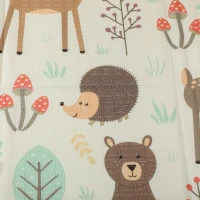 AIYAPLAY Tapete de Atividades para Bebé Dobrável e Reversível 196x176 cm Tapete de Brincar para Bebé XPE Dupla Face Impermeável Multicolor(m-9)