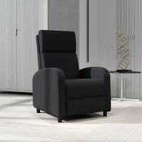 HOMCOM Fauteuil relax fauteuil inclinable salon fauteuil de relaxation - dossier réglable jusqu'à 160° repose-pieds intégré(m-9)