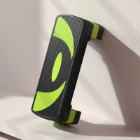 HOMCOM Stepper fitness aérobic hauteur réglable surface antidérapante 80 x 31 x 20 cm noir vert(m-8)