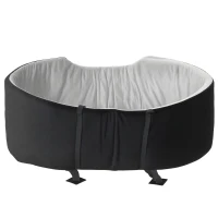PawHut Asiento de Coche para Perros Pequeños y Medianos de hasta 15 kg con Funda Extraíble y Lavable Base Antideslizante Negro(m-8)