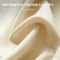 Outsunny 4.6m Double Garden Parasol - Beige(m-6)