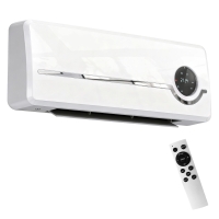HOMCOM Calefactor Eléctrico Bajo Consumo de Pared 2000W con 3 Modos Pantalla LED Termostato Temporizador y Oscilación Blanco