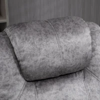 HOMCOM Sillón Relax Reclinable Manual hasta 135º con Reposabrazos Reposapiés Acolchado Grueso Gris(m-9)