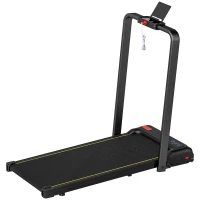SPORTNOW Tapis de marche 2 en 1, tapis de course pliable Inclinaison de 4%, 6 KM/H, moteur 2,0 HP, télécommande 109x48x100cm noir(m-1)