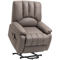 HOMCOM Fauteuil relax inclinable électrique releveur avec repose-pied et télécommande 86 x 92 x 102 cm gris(m-1)