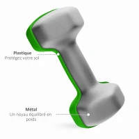 SPORTNOW Lot d'haltères hexagonaux, haltères musculation, 2 x 3 kg, 2 x 4 kg, 2 x 5 kg, avec support convertible d'haltères(m-6)