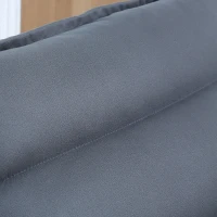 HOMCOM Fauteuil de sol paresseux pivotant 360° avec dossier inclinable design capitonné 62 x 62 x 95 cm gris foncé(m-8)