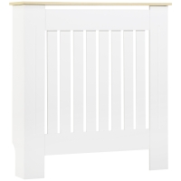 HOMCOM Cubreradiador de MDF Cubierta para Radiador para Salón Dormitorio Pasillo 78x19x83 cm Blanco