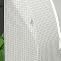 Outsunny Serra portatile con telaio in acciaio e copertura plastica 135 g/m², 1,8×1,8×2 m, Bianco(m-5)