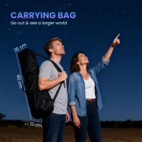 Outsunny Astronomisches Teleskop 70 mm – 2 Okulare & Smartphone‑Adapter, 80 × 80 × 135 cm, Weiß/Schwarz(m-5)