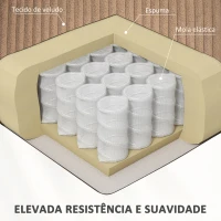 HOMCOM Poltrona Relax Reclinável com Controlo Remoto Apoio para os Pés Poltrona Elevatória 96x96x108 cm Marrom(m-5)