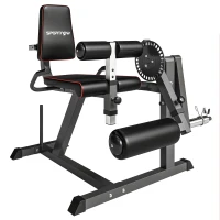 SPORTNOW Calf Machine con Schienale e Cuscinetti Regolabili, in Acciaio, Plastica ed EVA, 100x90x105 cm, Grigio e Nero(m-11)