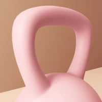 SPORTNOW Kettlebell de 8 kg Pesa Russa Preenchida de Areia Metálica e Alça Antiderrapante para Treino em Casa Ginásio Ø19x28 cm Rosa(m-9)
