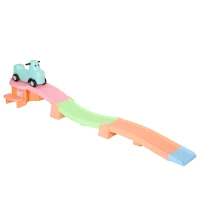 AIYAPLAY 3(m) Four-Piece Ride on Kids Roller Coaster w/ Non-Slip Steps, for Ages 2-5 Years - Orange(m-10)