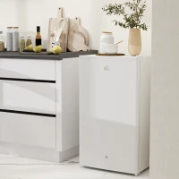 HOMCOM 91L Freestanding Under-Counter Fridge with Lock - White(m-10)