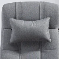 Vinsetto Office Chair with 6-point Vibration Massage and Heat, Computer Chair with Adjustable Height, Head Pillow, Footrest for Home, Grey(m-9)
