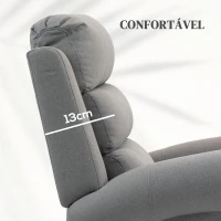 HOMCOM Poltrona Reclinável Elétrica Levanta Pessoas com Massagem Vibratória e Aquecimento  98x96x105 cm Cinza(m-7)
