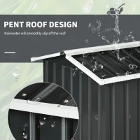 Outsunny Adăpost pentru mașina de tuns iarba robotică, garaj pentru robot, shed din oțel gri(m-4)