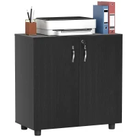 Vinsetto Two-Tier Locking Office Storage Cabinet - Black(m-10)