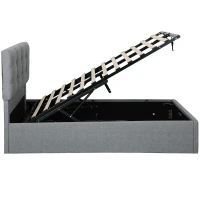 HOMCOM 5ft King Ottoman Bed with Gas Lift Storage - Grey(m-11)