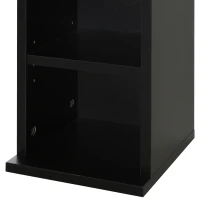 HOMCOM Lot de 2 étagères colonnes armoire de rangement CD-DVD 12 compartiments 21 x 22,5 x 88,5 cm capacité 204 CD noir(m-20)
