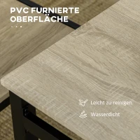 HOMCOM 5-teilige Essgruppe, Esstisch mit 4 Stühlen, platzsparendes Küchentisch-Set, Sitzgruppe für Esszimmer, Küche, Schwarz(m-6)
