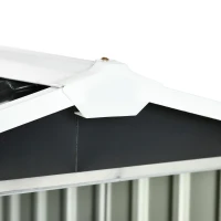 Outsunny Adăpost pentru mașina de tuns iarba robotică, garaj pentru robot, shed din oțel gri(m-6)