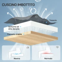 HOMCOM Sedia da Ufficio Ergonomica e Traspirante con Supporto Lombare Dinamico e Poggiapiedi, 73x75x120-128 cm, Nero(m-8)