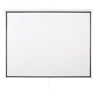 HOMCOM Beamer Leinwand 203 x 152 cm 100 Zoll 4:3/ 16:9 Projektionsleinwand Manuell für Heimkino(m-1)