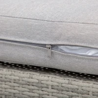 Outsunny Three-Piece Corner Rattan Set, with Glass Tables(m-7)