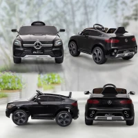 AIYAPLAY Mașină electrică pentru copii, vehicul electric 12V, telecomandă 2,4G, 3 viteze, pornire lentă, 105x68x50cm, negru(m-5)