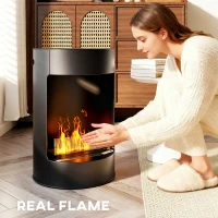 HOMCOM Șemineu cu Bioetanol, Sobă Independentă cu Etanol de 64 cm, Ardere 3 ore(m-5)