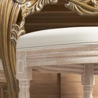 HOMCOM Set de 2 scaune de sufragerie, scaune de bucătărie, design vintage, aspect împletitură Wiener, natural + crem(m-5)