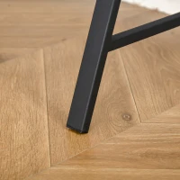 HOMCOM bureau, computertafel, bureau, werktafel met kabeldoorvoer, lade, MDF metaal zwart 84 x 45 x 85 cm(m-9)