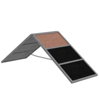 PawHut Rampă de agilitate pentru câini echipament de agilitate cadru în A suprafață antiderapantă 173 x 59 x 66 cm gri(m-1)