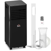 HOMCOM 5000 BTU 4-In-1 Portable Air Conditioner Unit Cooling Dehumidifying Ventilating  for Room up to 18m², with Fan, Remote, 24H Timer, Window Mount Kit, R290, A Energy Efficiency(m-10)
