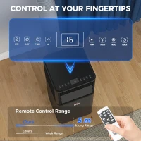 HOMCOM 5000 BTU 4-In-1 Portable Air Conditioner Unit Cooling Dehumidifying Ventilating  for Room up to 18m², with Fan, Remote, 24H Timer, Window Mount Kit, R290, A Energy Efficiency(m-6)