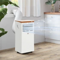 HOMCOM 9000 BTU Air Conditioning Unit, 3-in-1 Portable Air Conditioner, Dehumidifier, Cooling Fan with Remote, LED Display, 2 Speeds, 24H Timer, Window Venting Kit, 28m²(m-2)