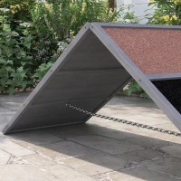 PawHut Rampă de agilitate pentru câini echipament de agilitate cadru în A suprafață antiderapantă 173 x 59 x 66 cm gri(m-5)