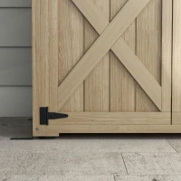 Outsunny Dulap de grădină adăpost magazie pentru unelte 90L x 54.5P x 161/168,5H cm 2 rafturi acoperiș bitumat etanș lemn de pin autoclavizat(m-5)